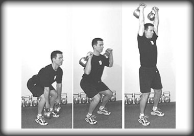 Kettlebell clean and press