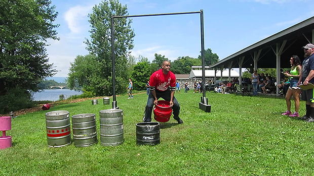 Athlete Keg Toss