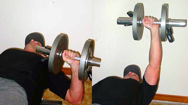 One-arm dumbbell bench press