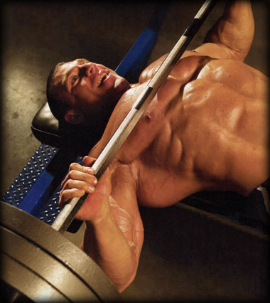 Supersetting a bench press with some kind of horizontal pull will increase your training density.