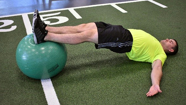 Exercise Ball Hamstring Curl 1