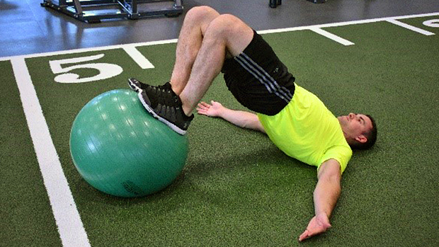 Exercise Ball Hamstring Curl 2