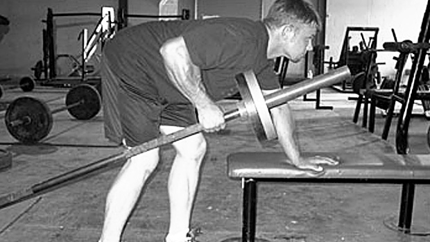One-Arm Barbell Rowing