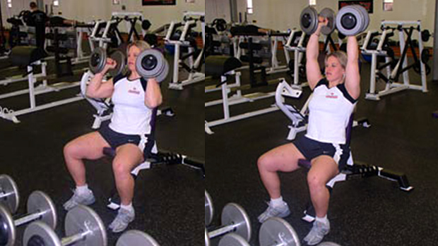Seated 80 Degree Barbell Overhead Press