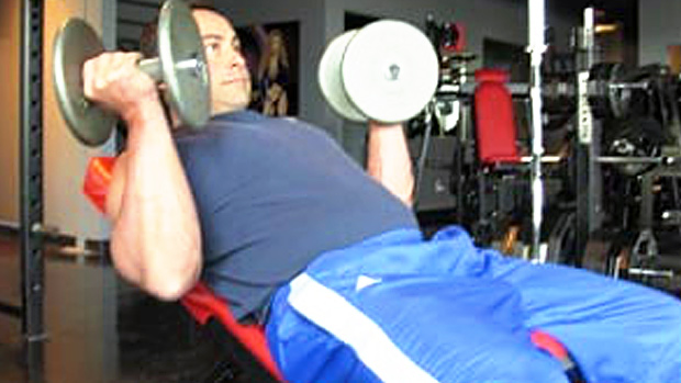 Seated incline dumbbell curl