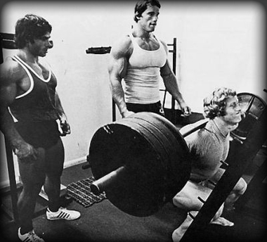 Arnold and the boys knew a thing or two about cranking up the intensity on leg days.